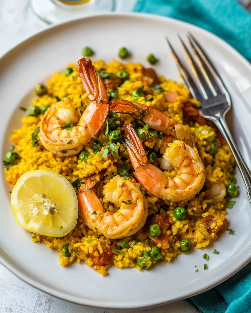 Homemade Quinoa and Shrimp Paella photo