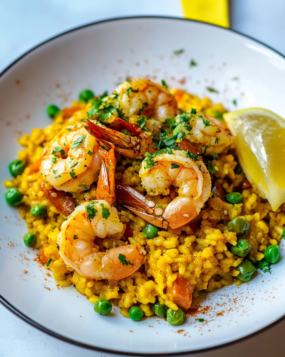 Delicious Quinoa and Shrimp Paella shot