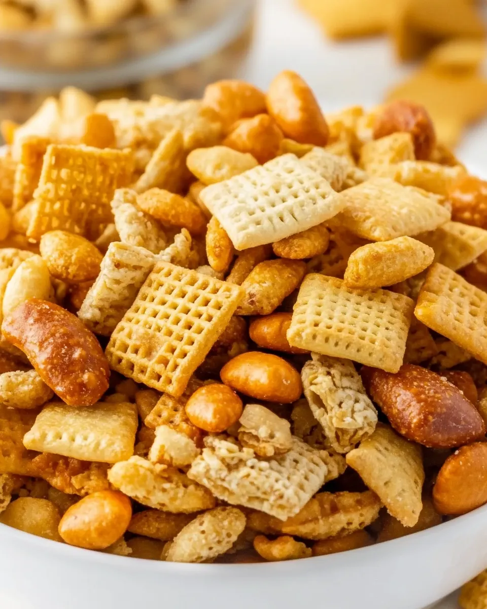 Delicious Ranch Chex Mix shot