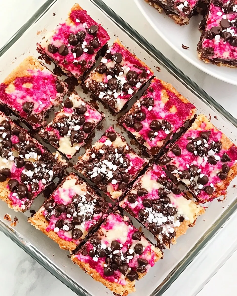 Delicious Raspberry Chocolate Chip Magic Squares image