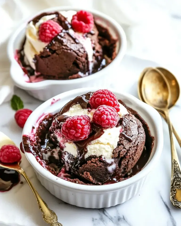 Homemade Raspberry Swirl Brownie Sundae For Two photo