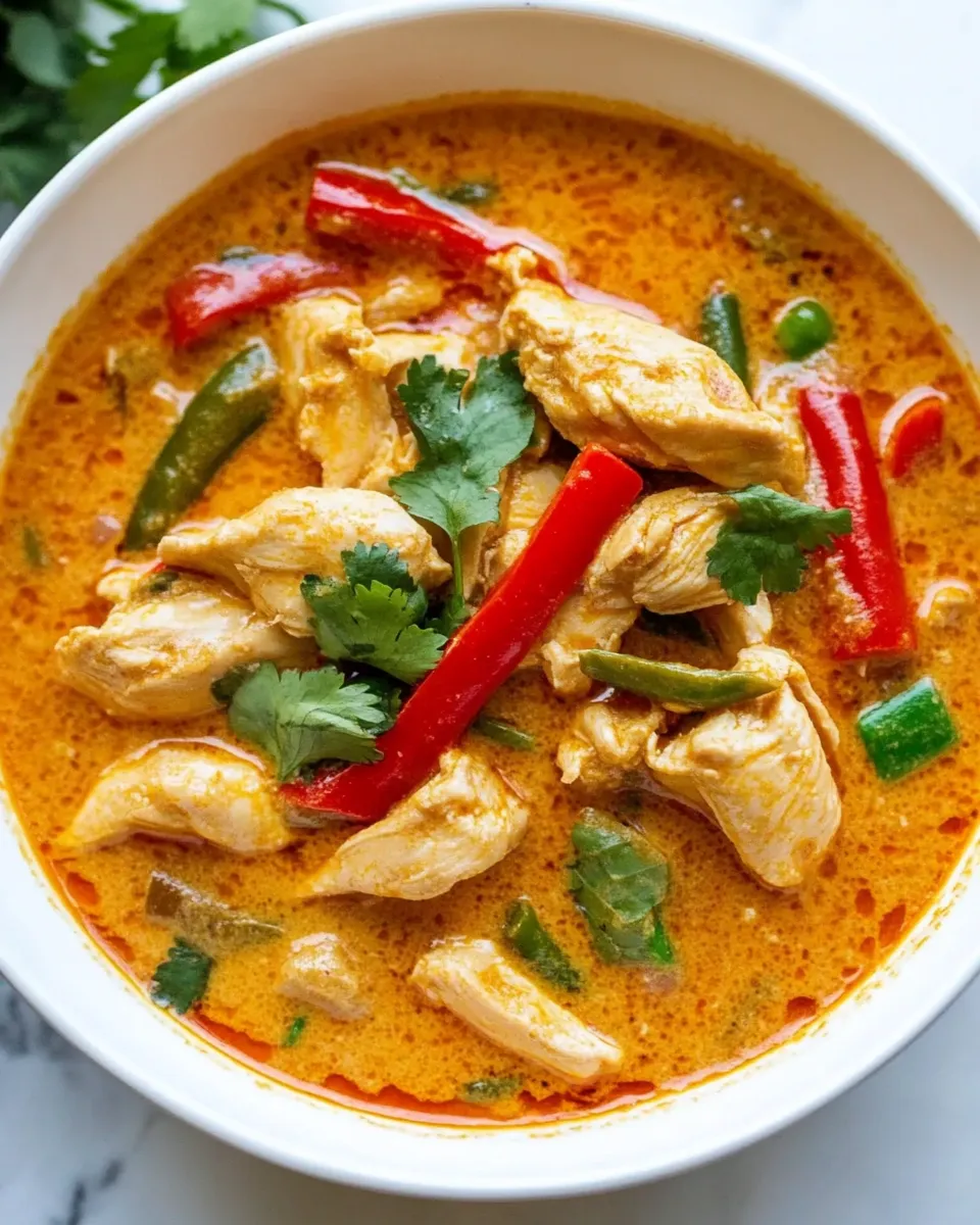 Delicious Red Chicken Curry shot