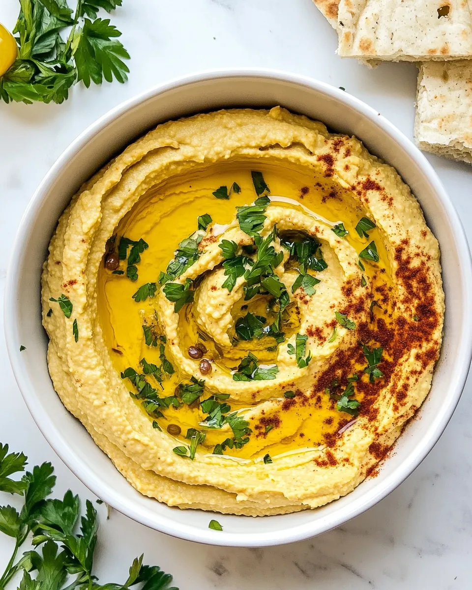 Easy Red Lentil Hummus recipe photo