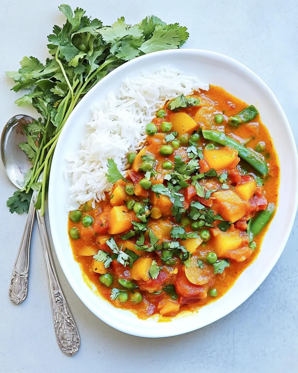 Homemade Red Vegetable Curry photo