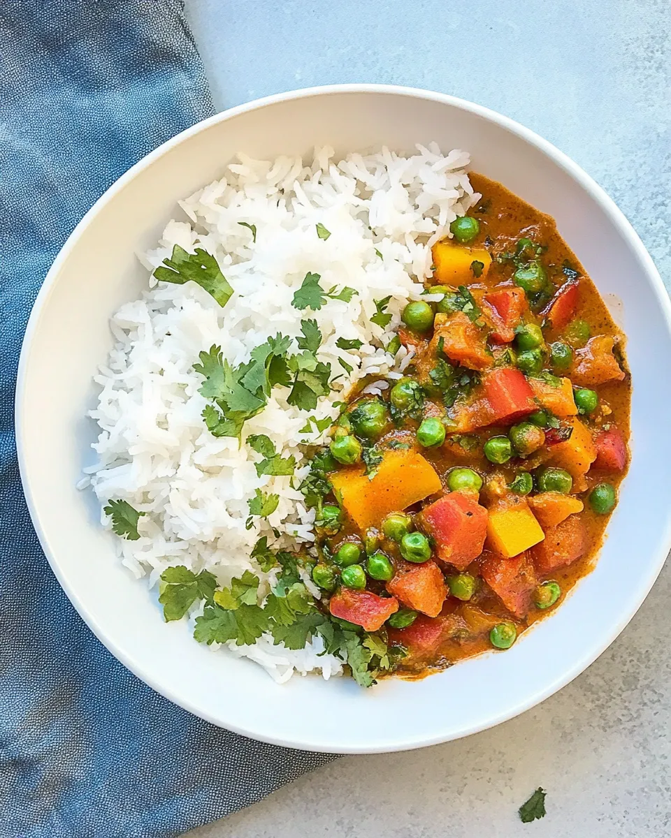 Delicious Red Vegetable Curry shot