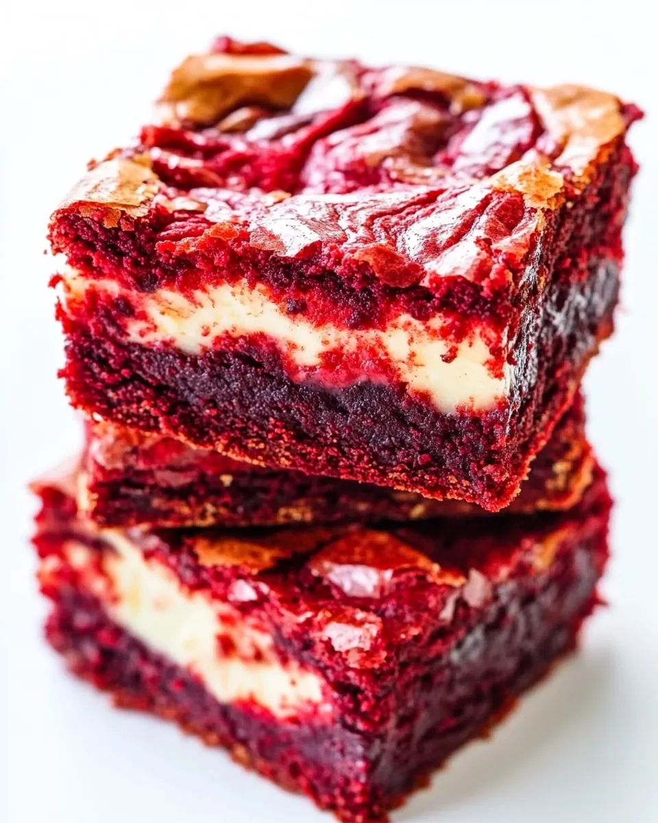 Easy Red Velvet Cheesecake Brownies recipe photo