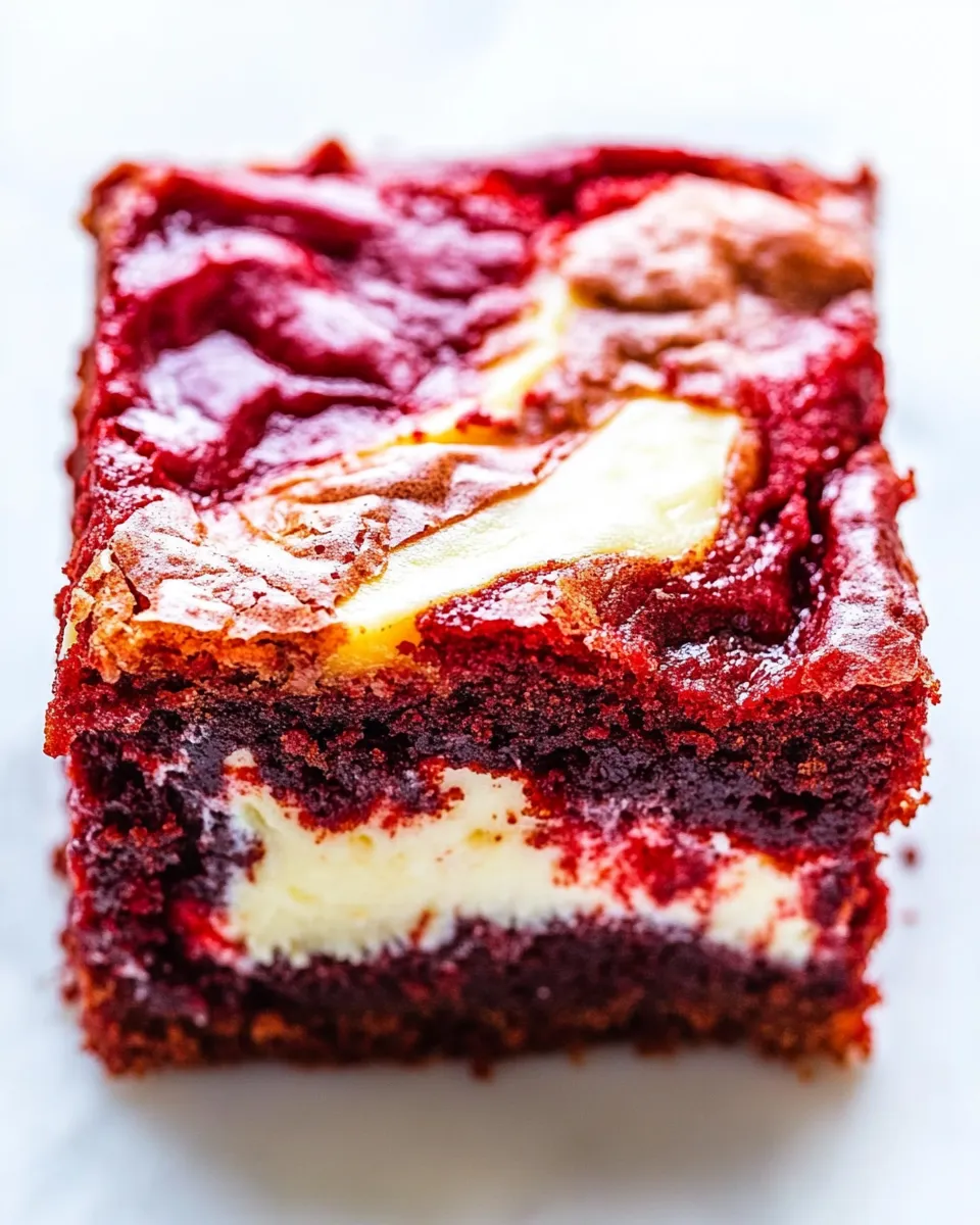 Delicious Red Velvet Cheesecake Brownies shot