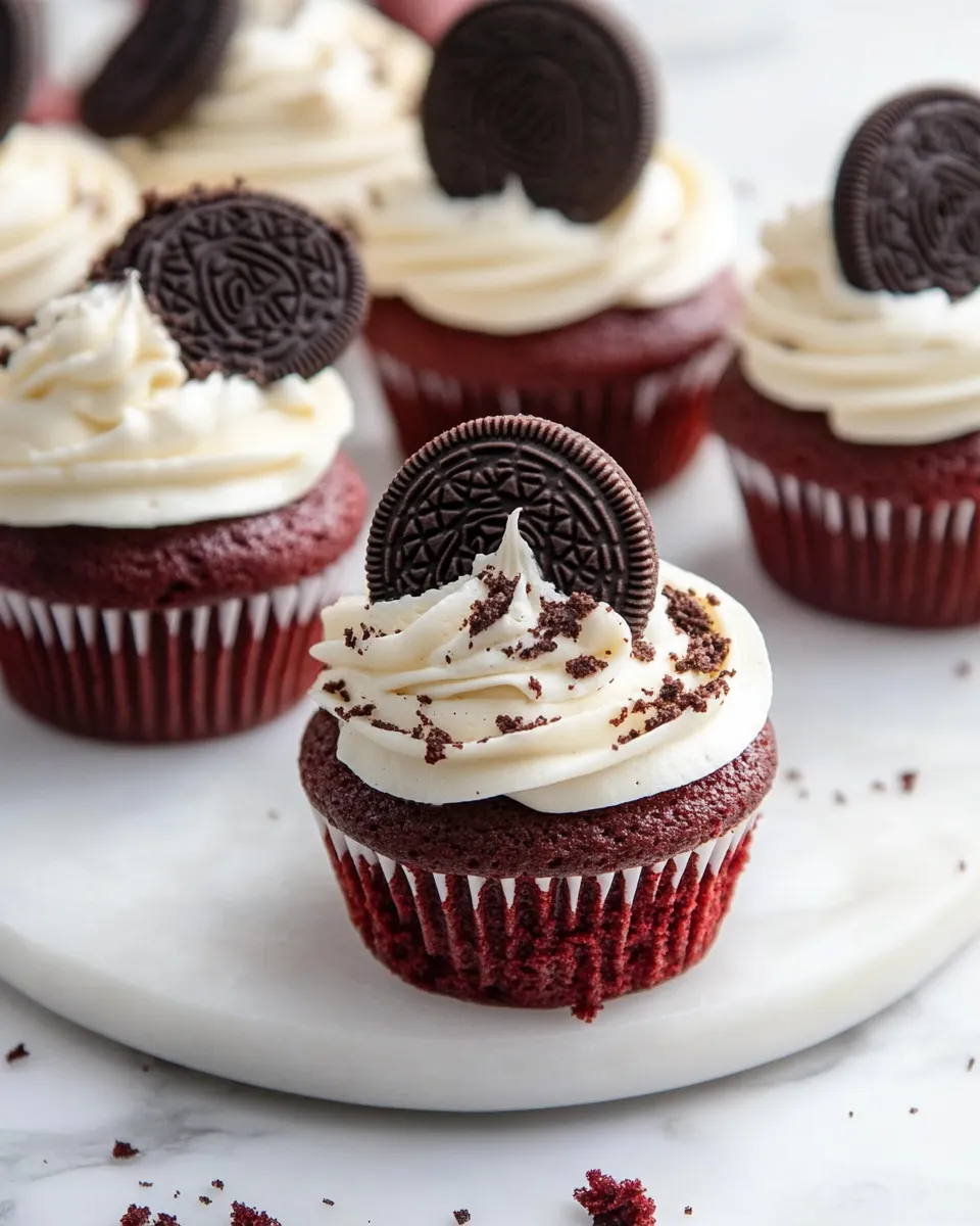 Best Red Velvet Oreo Cupcakes shot