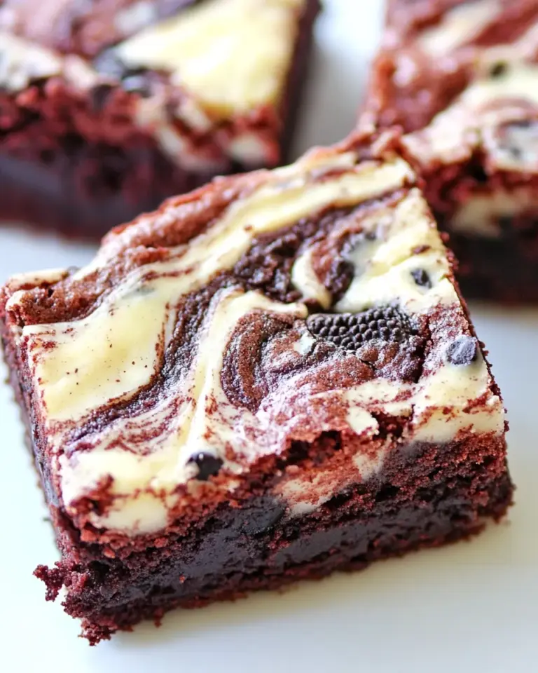 Homemade Red Velvet Oreo Swirl Brownies photo