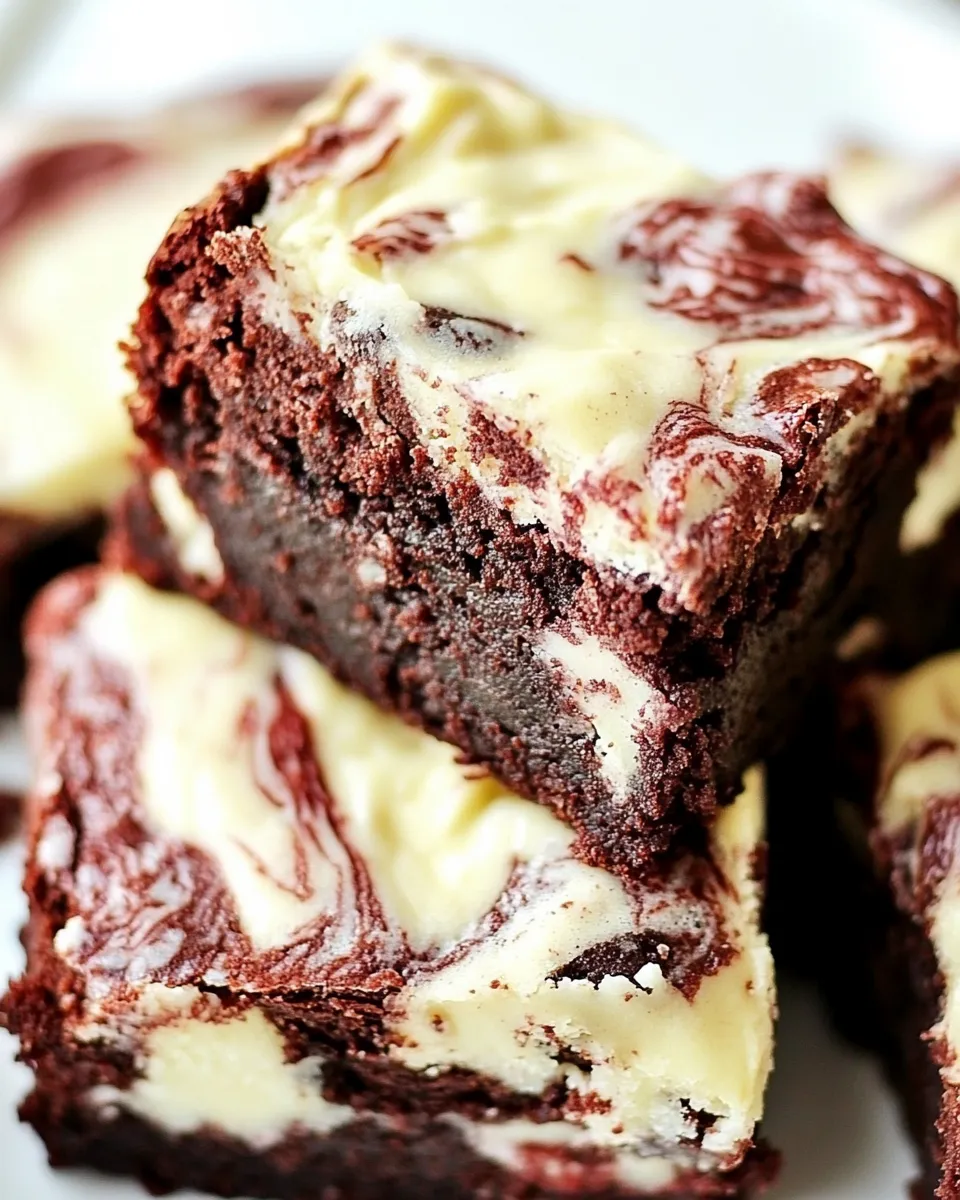 Easy Red Velvet Oreo Swirl Brownies recipe photo