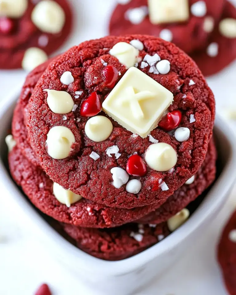 Homemade Red Velvet White Chocolate Cookies photo