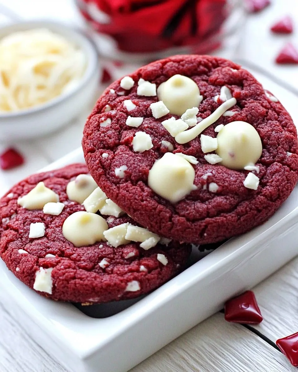 Delicious Red Velvet White Chocolate Cookies shot