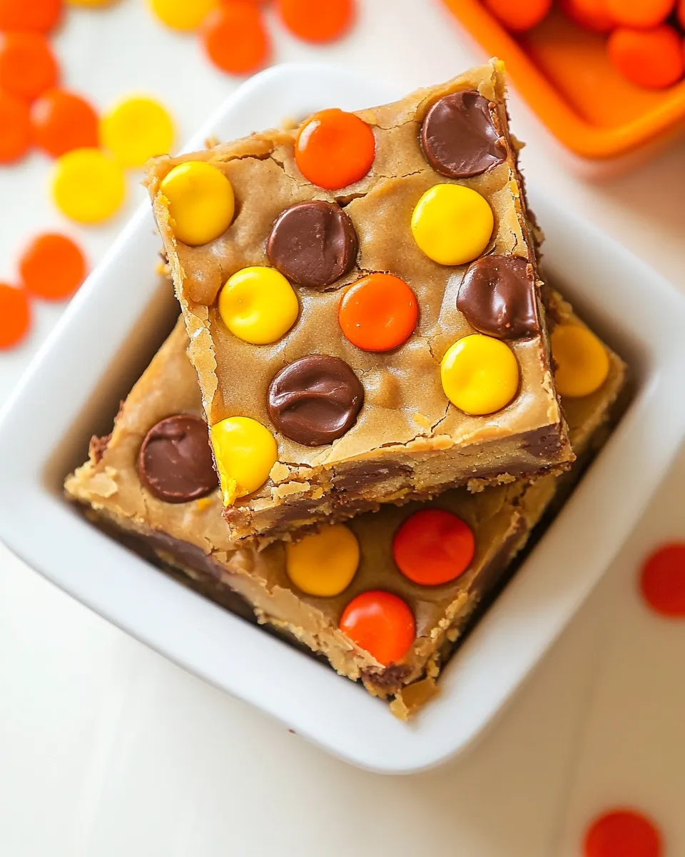 Easy Reeses Pieces Bars recipe photo
