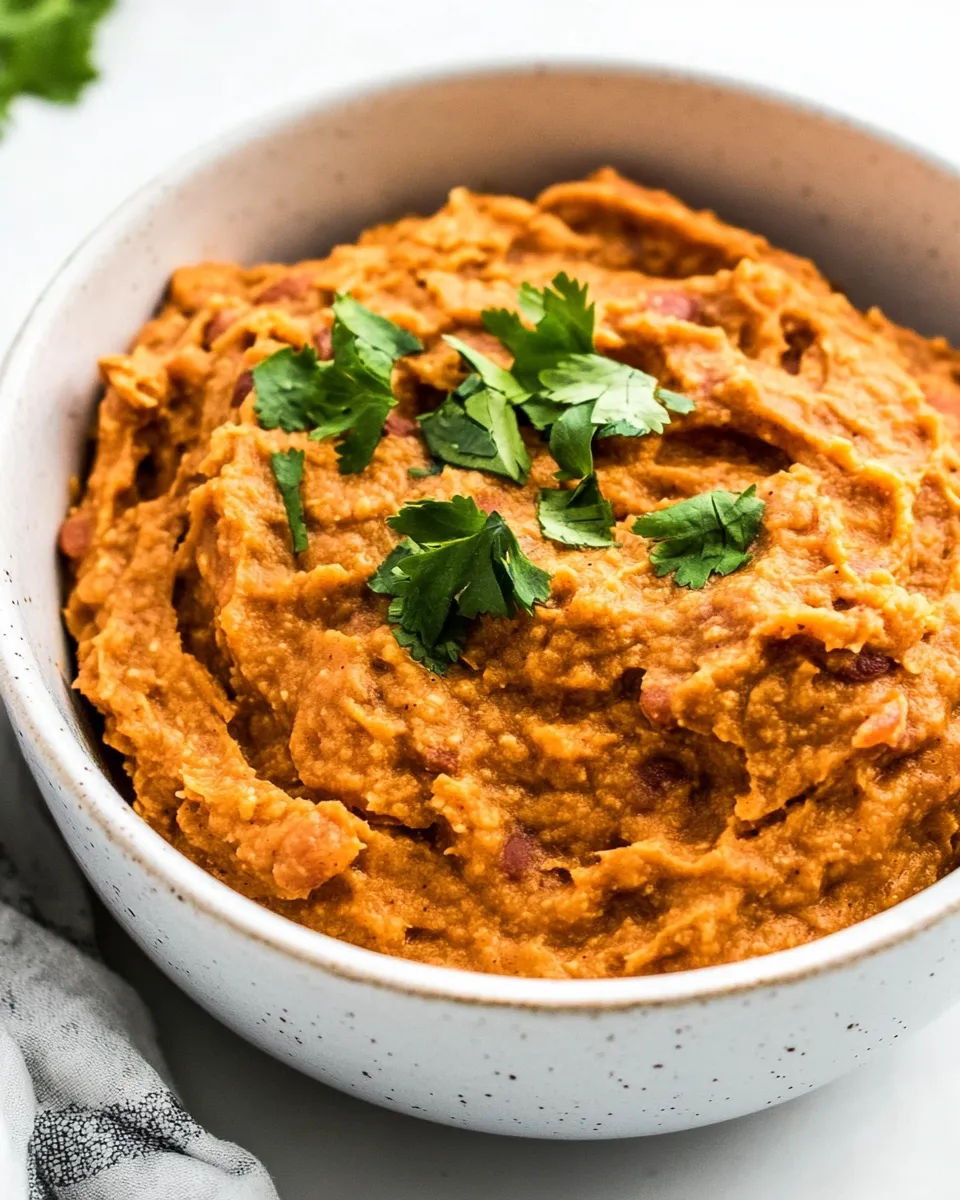 Delicious Refried Beans shot