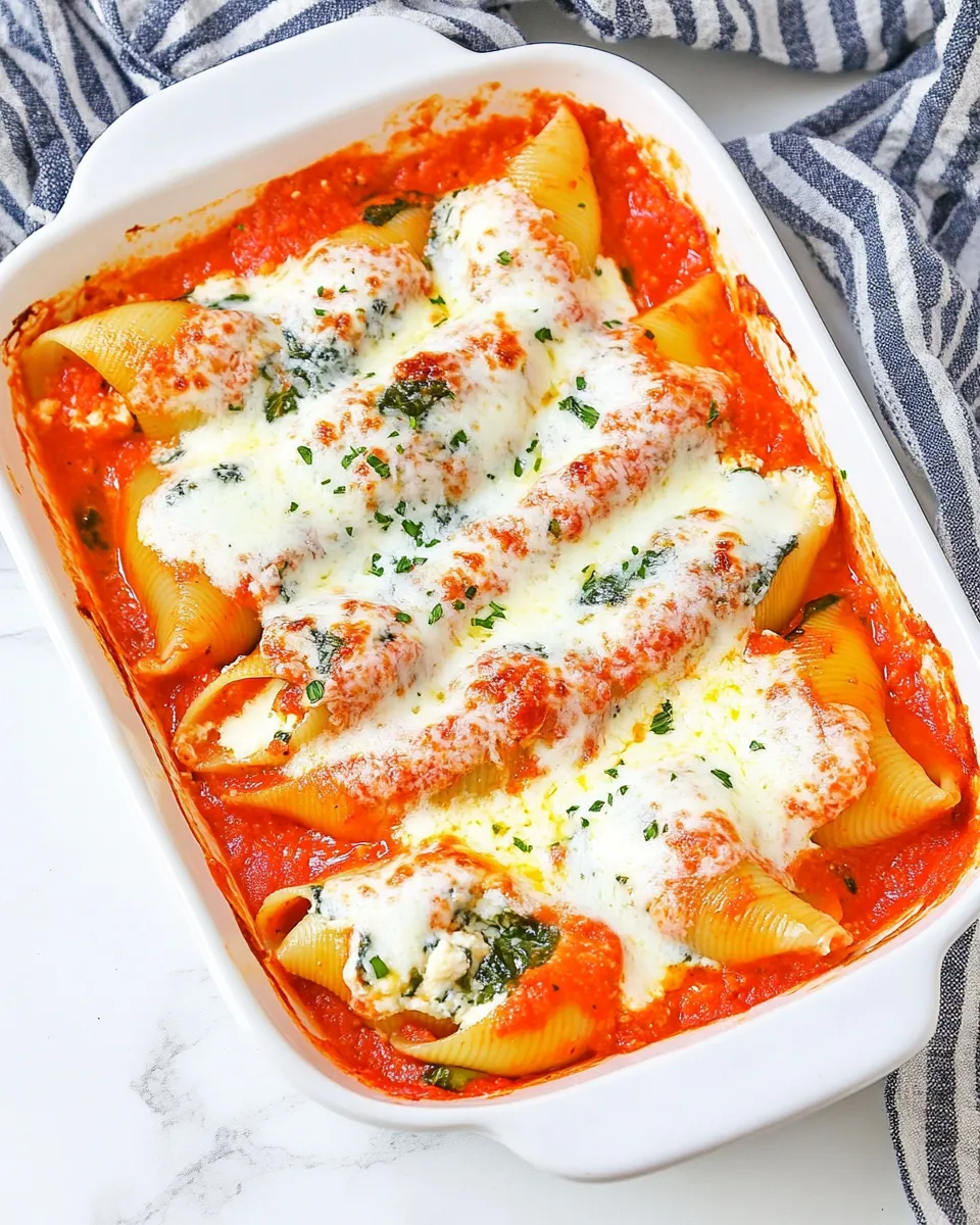 Easy Ricotta and Spinach Stuffed Shells image