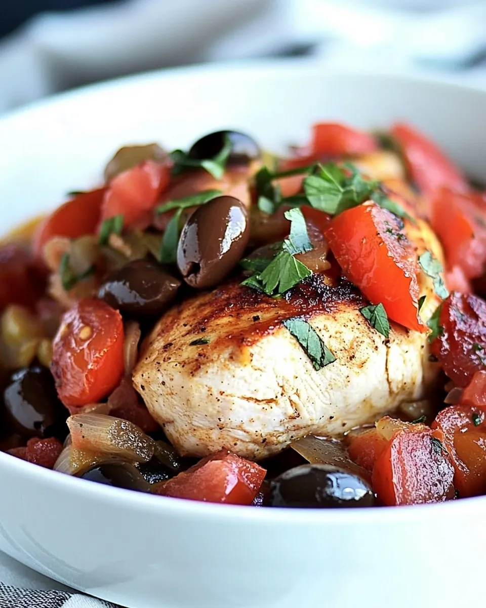 Homemade Roast Chicken with Tomatoes and Olives Recipe photo