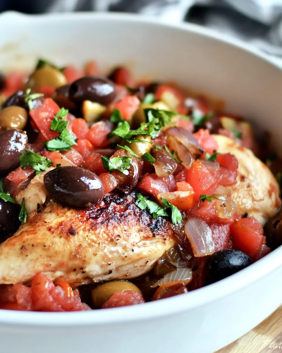 Delicious Roast Chicken with Tomatoes and Olives Recipe image