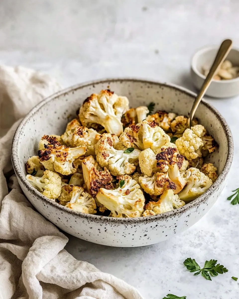 Savory Roasted Air-Fryer Cauliflower dish photo