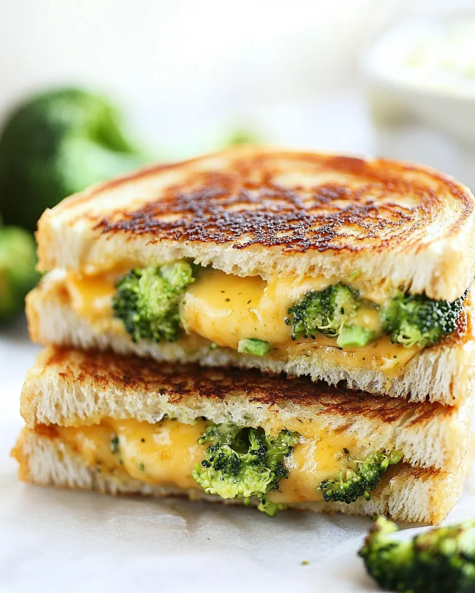 Classic Roasted Broccoli Grilled Cheese image
