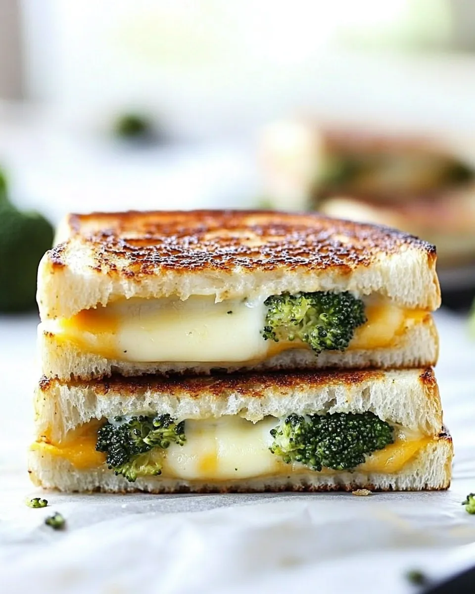 Easy Roasted Broccoli Grilled Cheese recipe photo