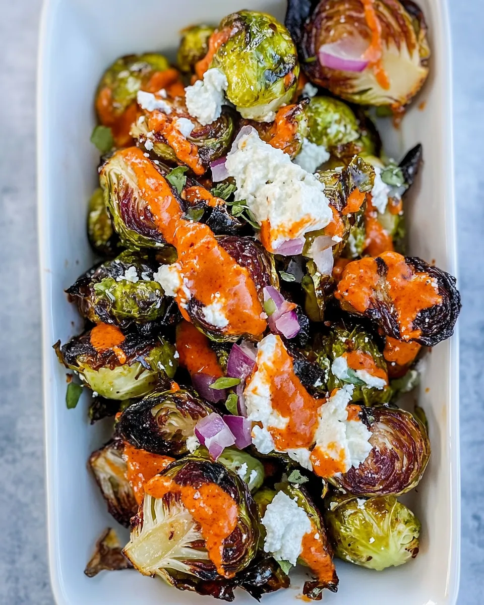 Ultimate Roasted Buffalo Wing Brussels Sprouts. image