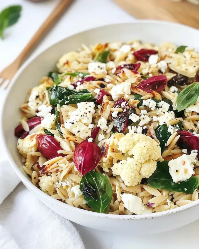 Easy Roasted Cauliflower, Feta, and Orzo Salad photo
