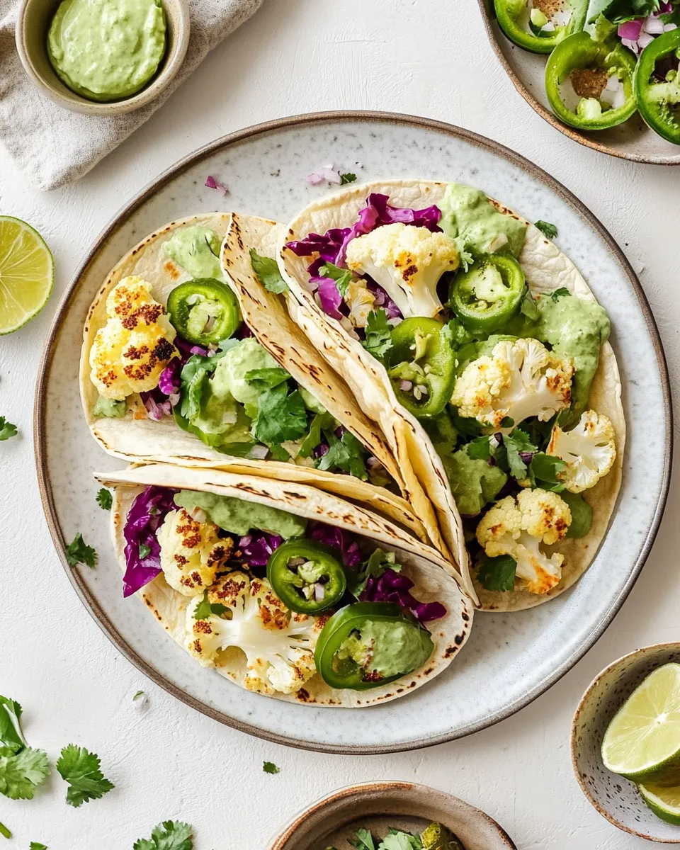 Delicious Roasted Cauliflower Tacos image