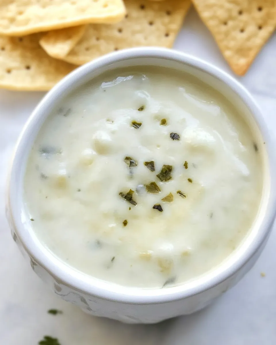 Best Roasted Green Chile Queso Cheese Dip. photo