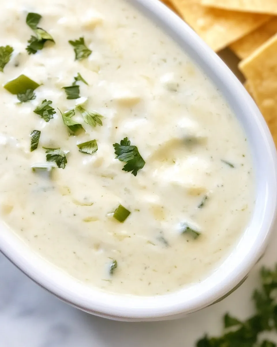 Fresh Roasted Green Chile Queso Cheese Dip. dish image