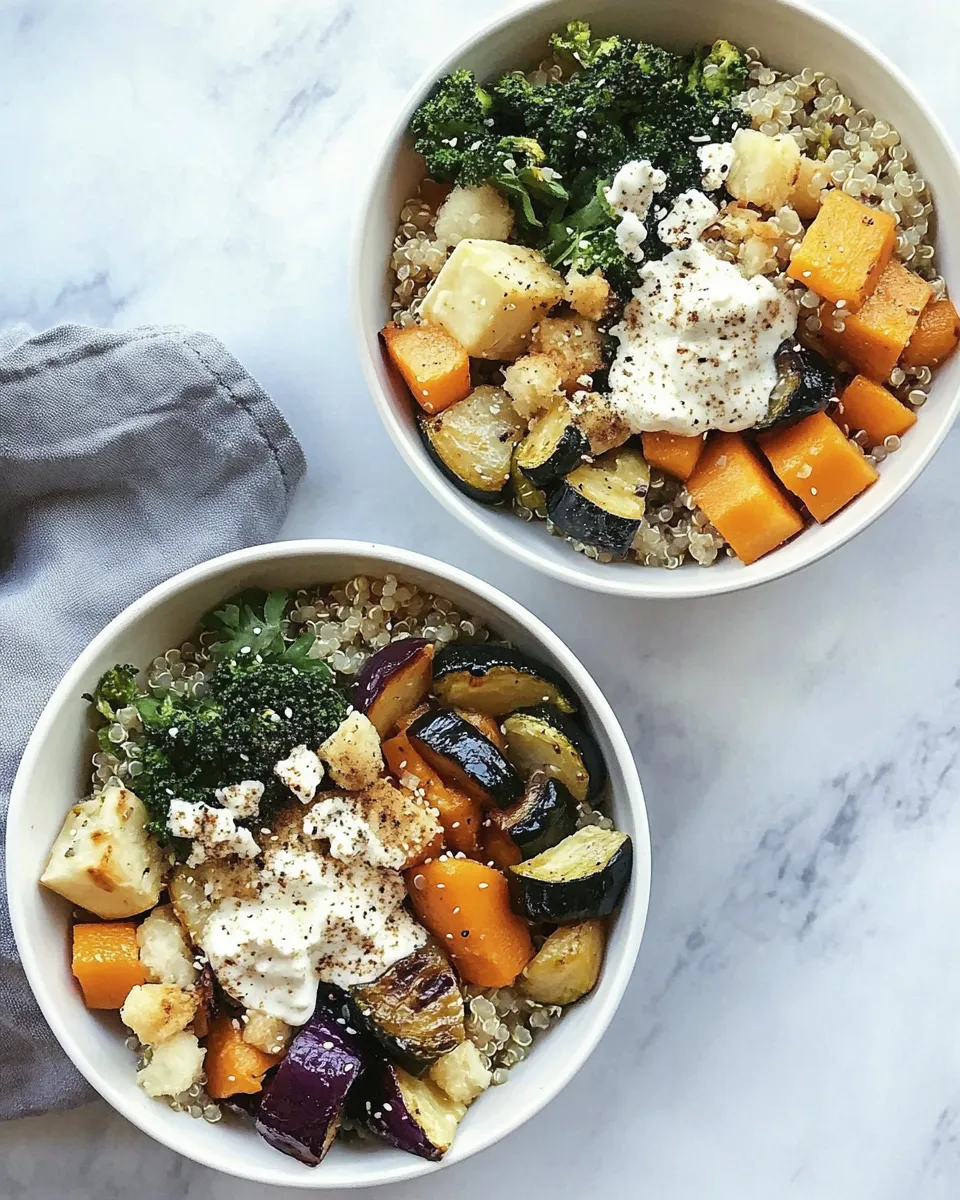 Easy Roasted Vegetable Quinoa Bowls recipe photo