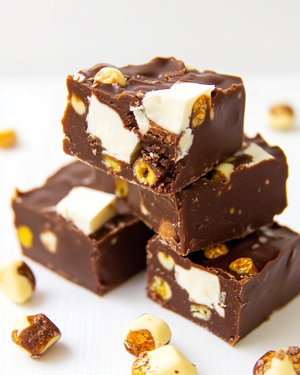 Easy Rocky Road Fudge Recipe shot