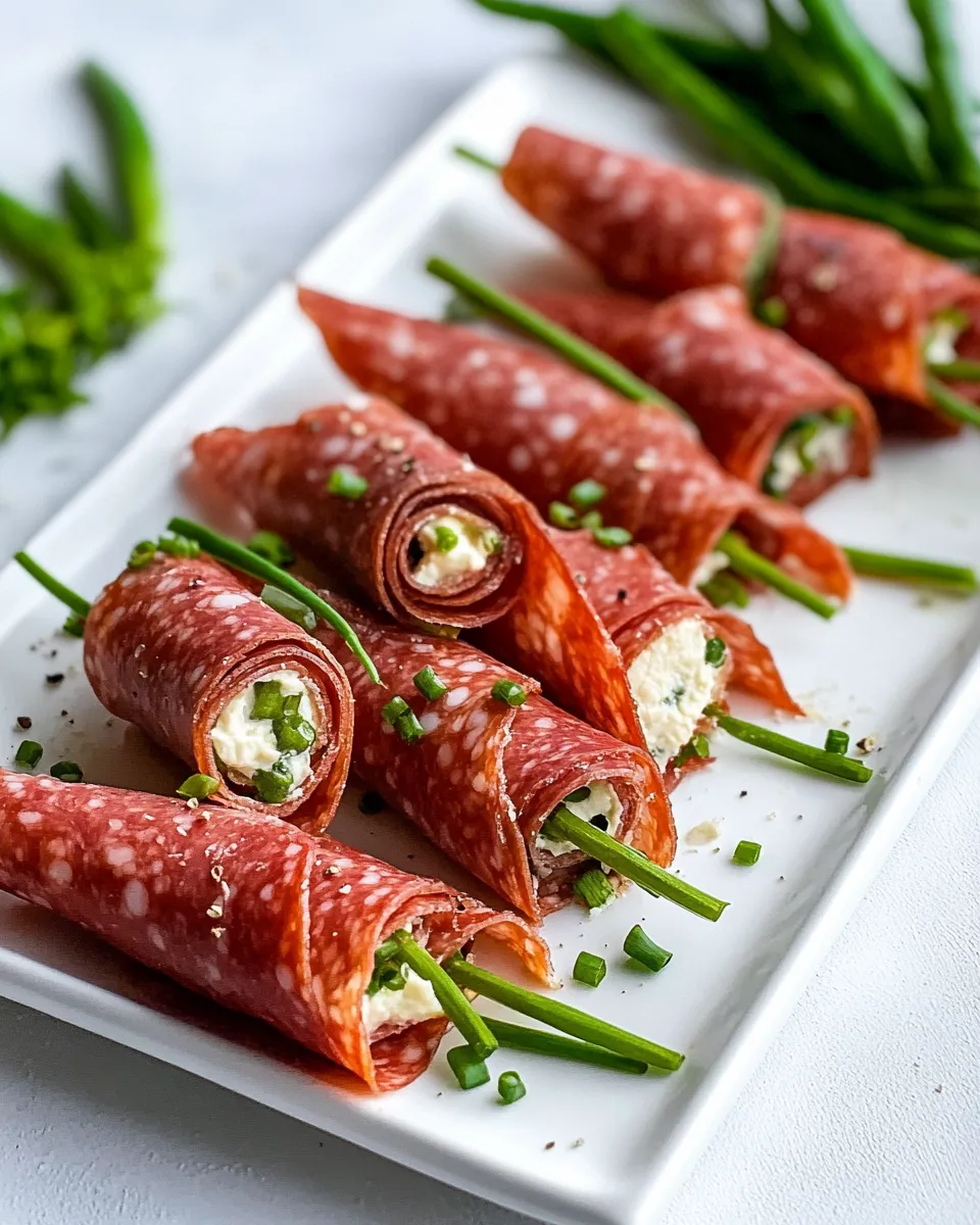 Savory Salami Roll Ups recipe photo