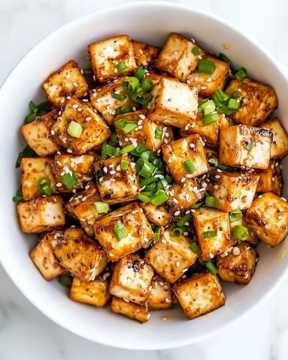 Delicious Salt and Pepper Tofu shot