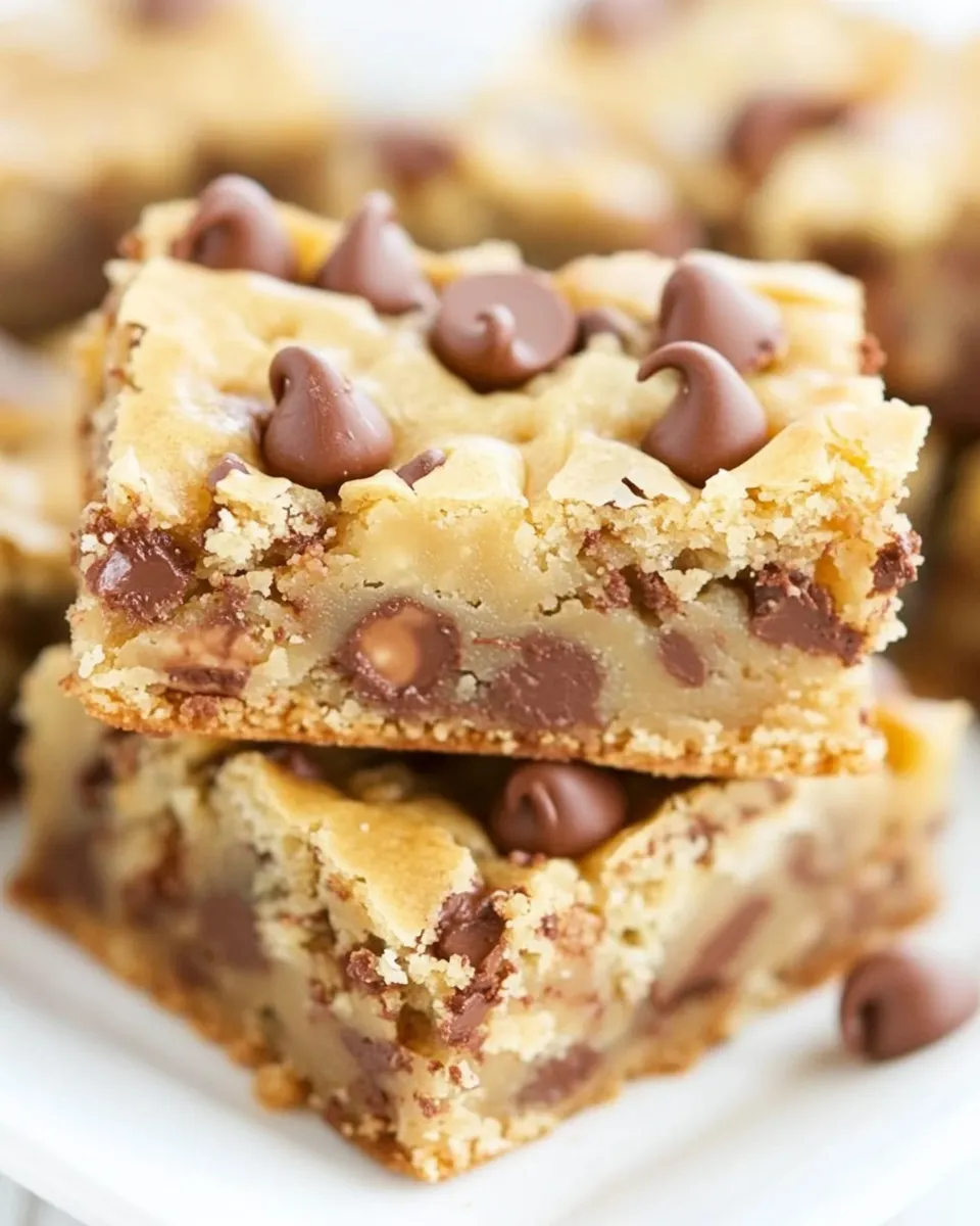 Delicious Salted Chocolate Chip and Toffee Blondies recipe photo