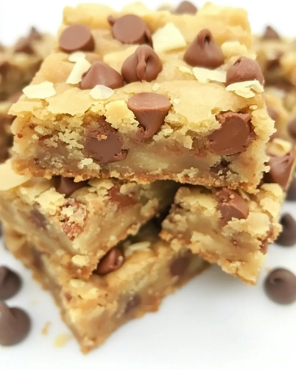 Best Salted Chocolate Chip and Toffee Blondies shot