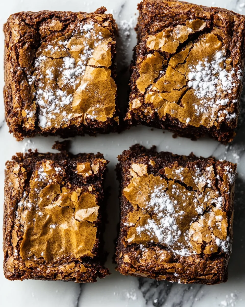 Easy Salted Cookie Crinkle Top Brownies. image