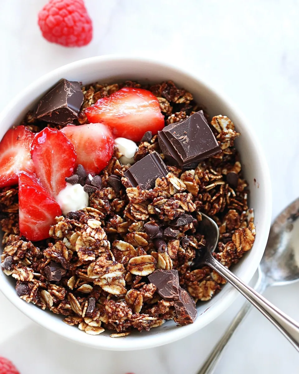Easy Salted Dark Chocolate Granola recipe photo
