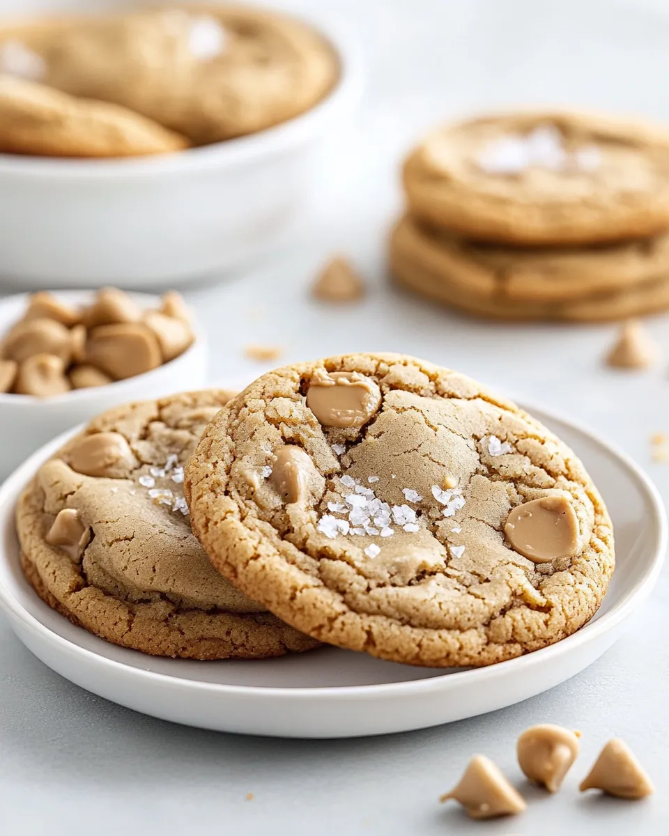 Easy Salted Peanut Butter Chip Cookies recipe photo