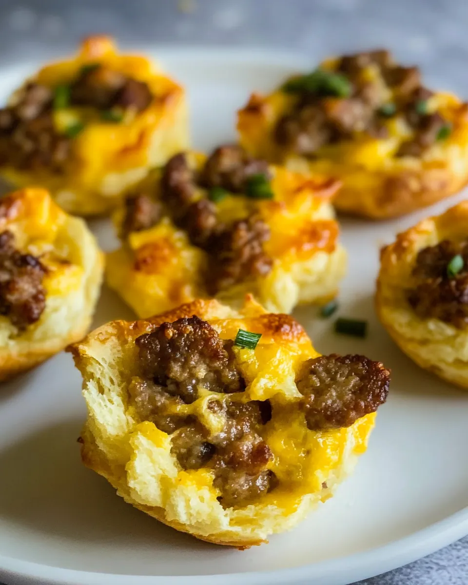 Delicious Sausage Biscuit Cups shot