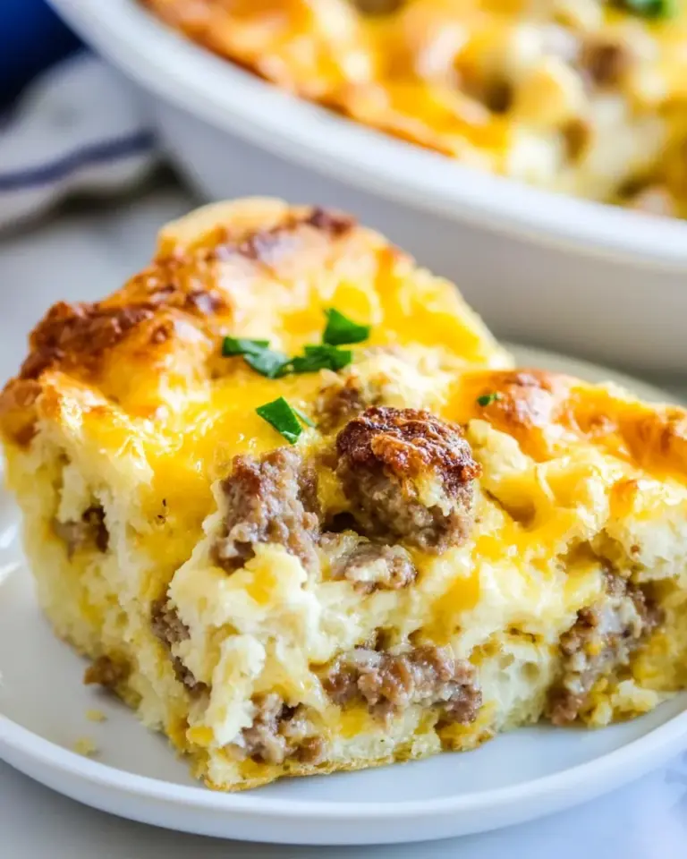 Homemade Sausage and Cheese English Muffin Casserole recipe photo
