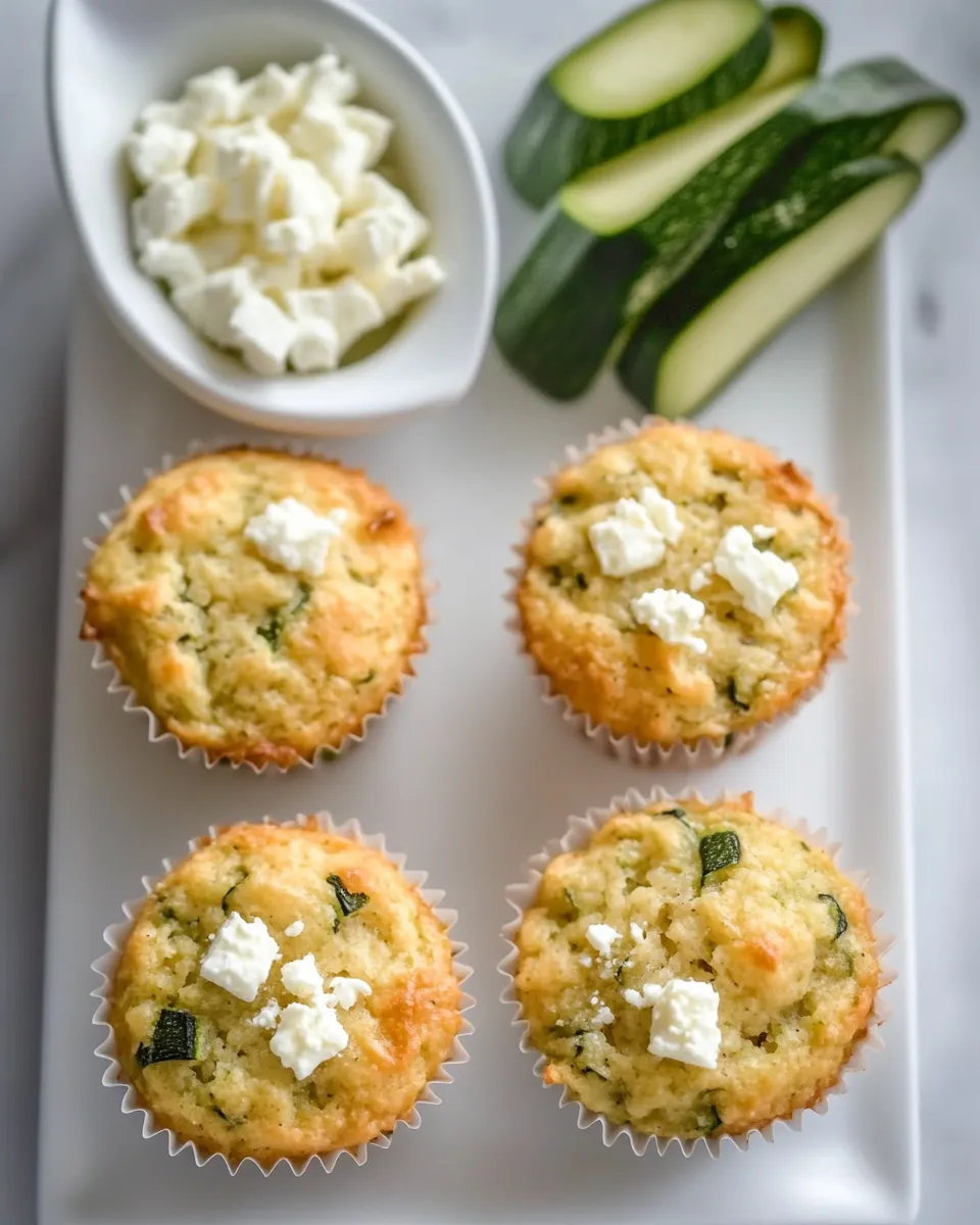 Easy Savory Almond Flour Zucchini Muffins with Feta recipe photo