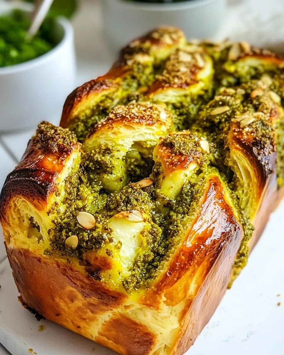 Homemade Savory Pesto Babka photo