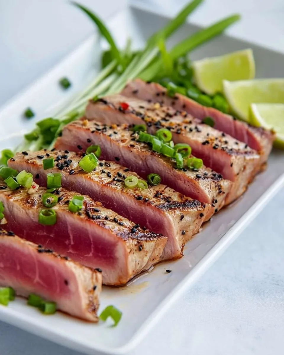 Quick Seared Ahi Tuna Steak shot