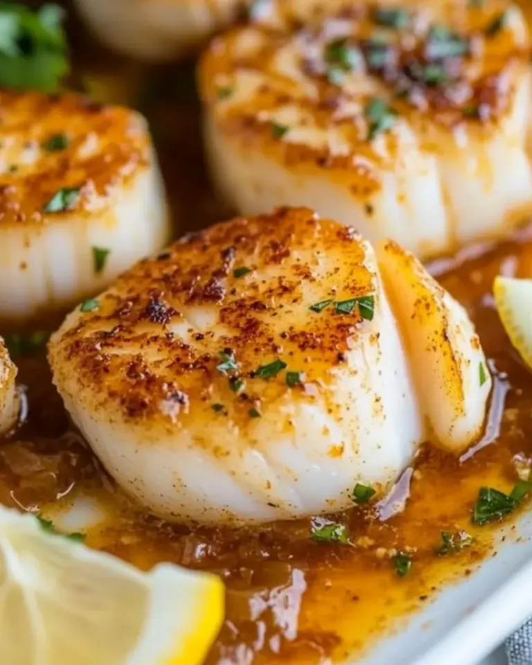 Easy Seared Lemon Paprika Garlic Butter Scallops photo