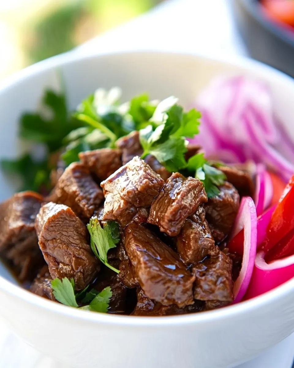 Delicious Shaking Beef shot