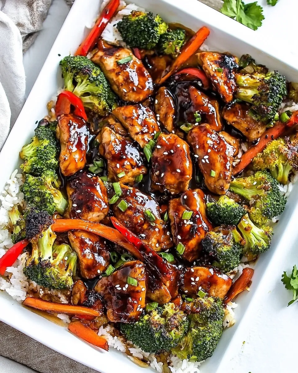 Healthy Sheet Pan Teriyaki Chicken With Vegetables shot