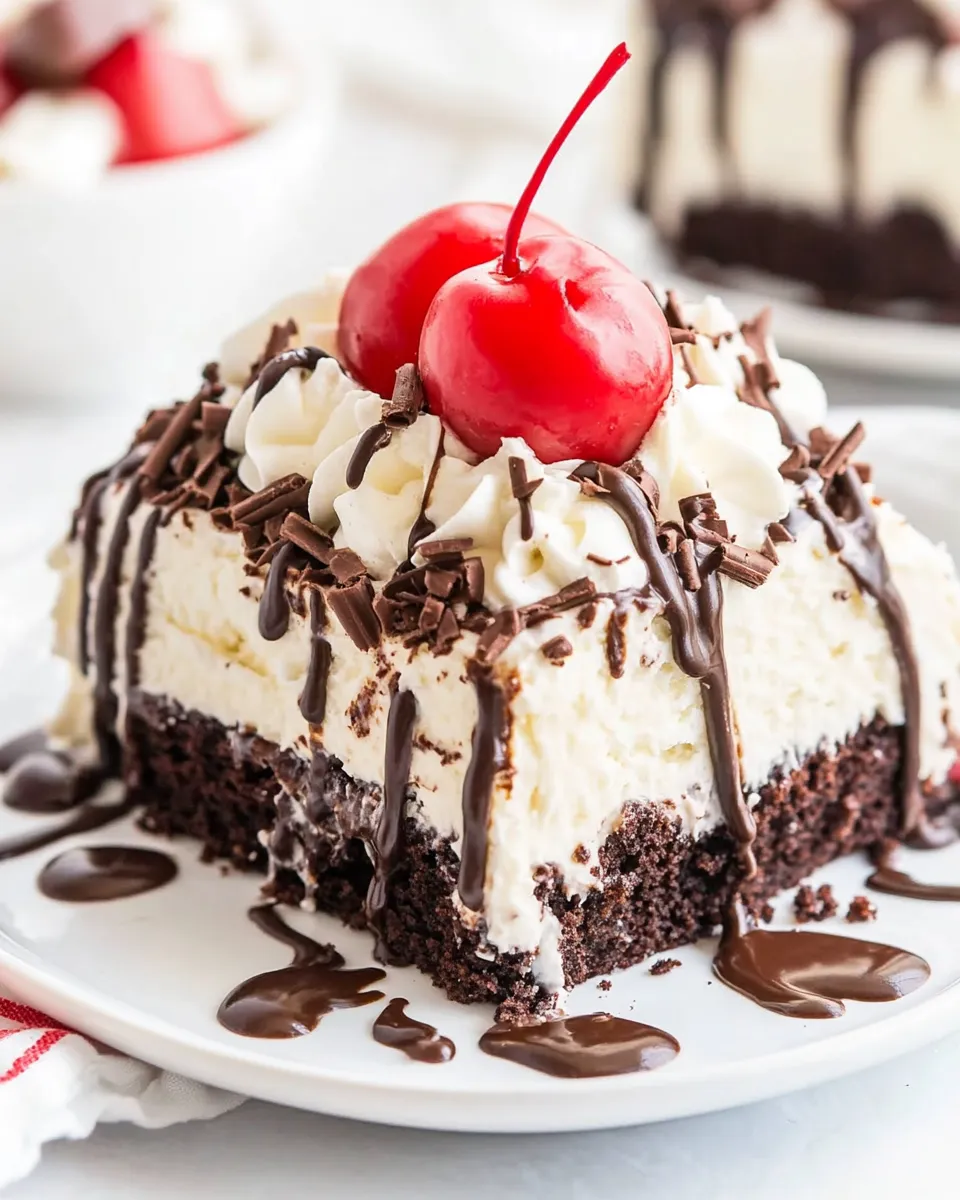 Easy Shoneys Hot Fudge Cake Easy Copycat Recipe (Ice Cream Cake Heaven) recipe photo