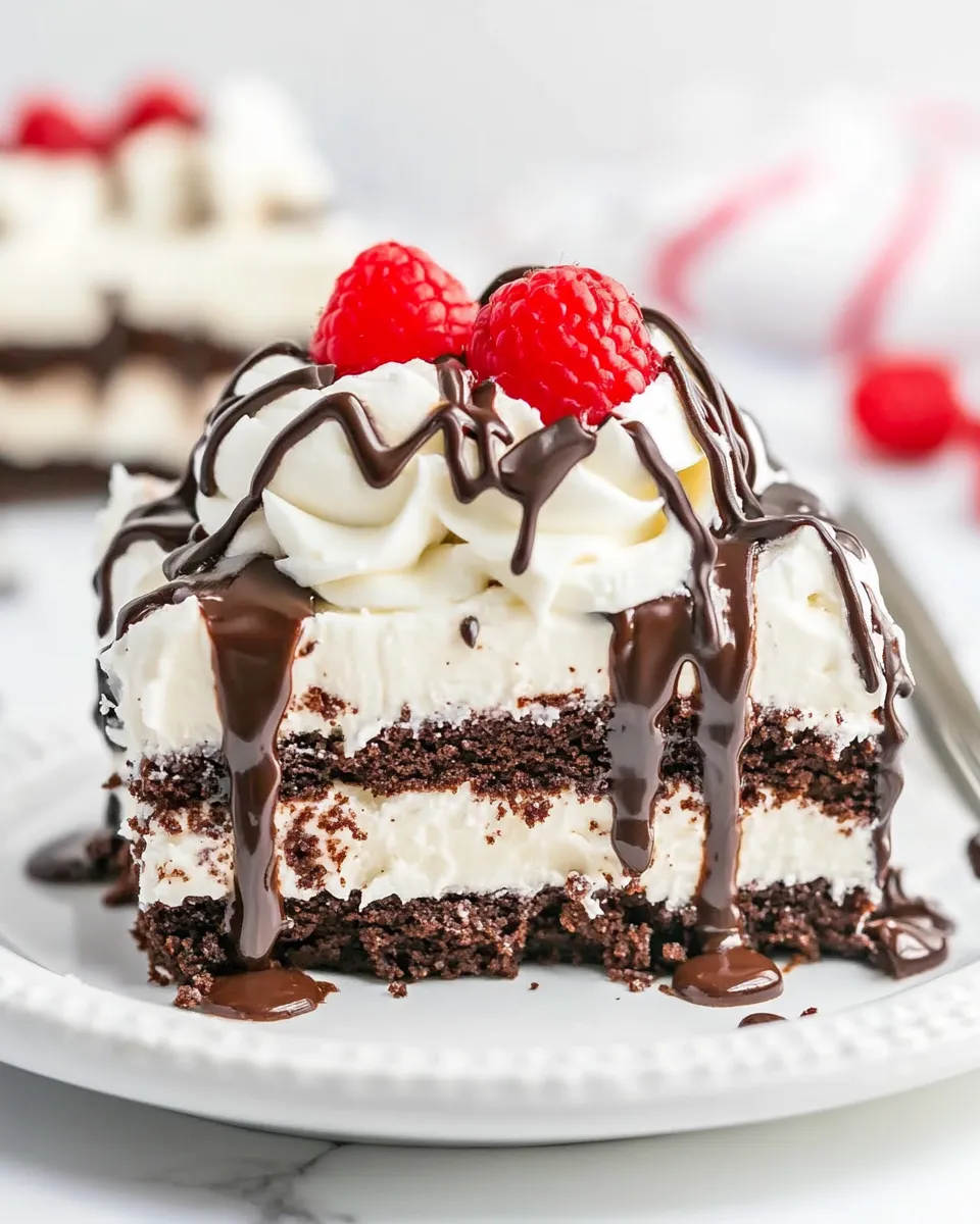Delicious Shoneys Hot Fudge Cake Easy Copycat Recipe (Ice Cream Cake Heaven) shot