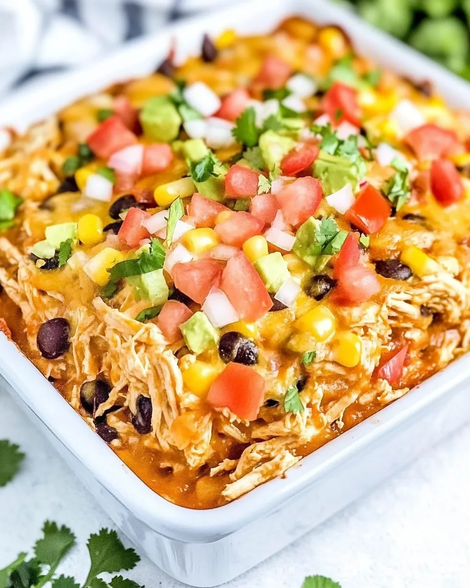 Easy Shredded Mexican Chicken Casserole photo