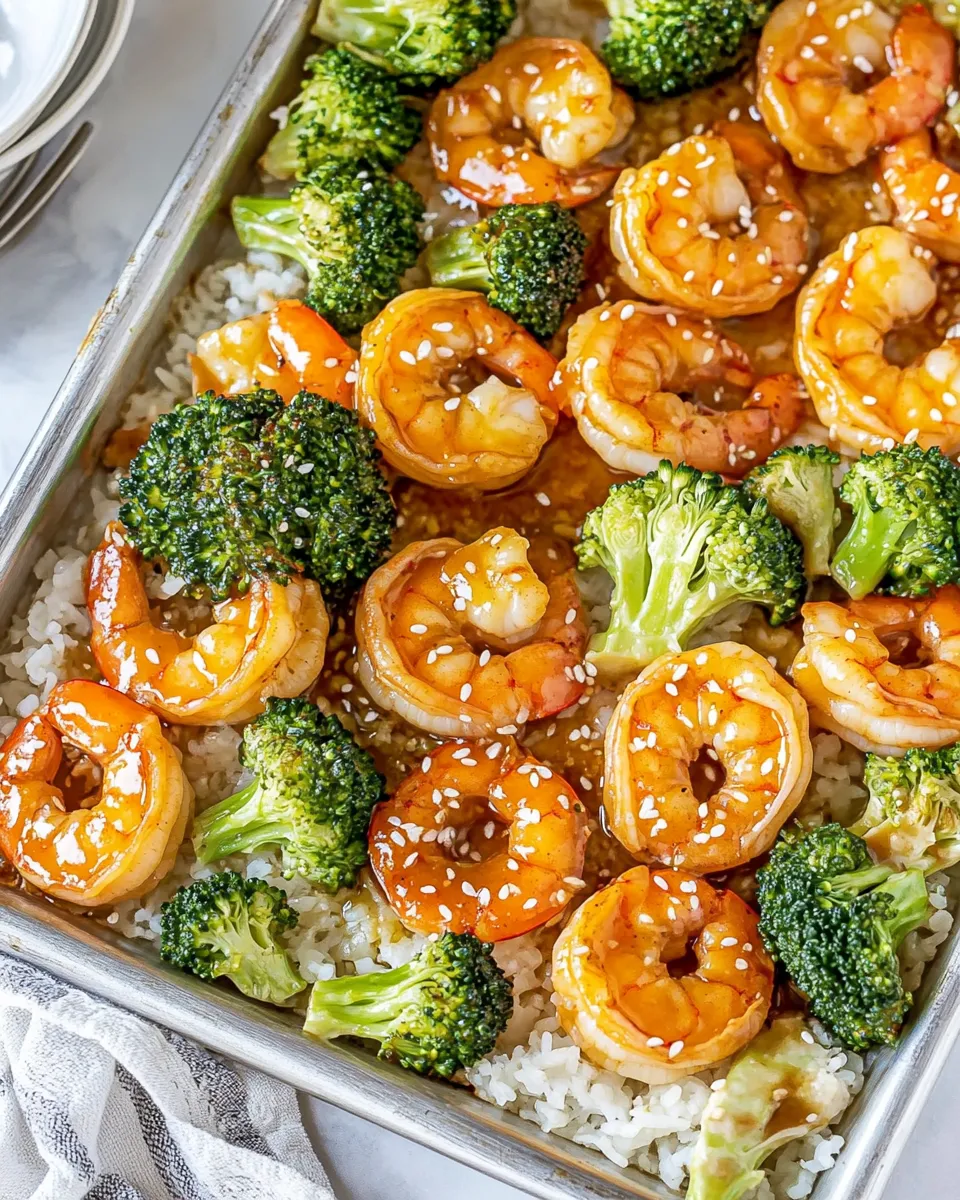 Easy Shrimp and Broccoli Sheet Pan Dinner photo